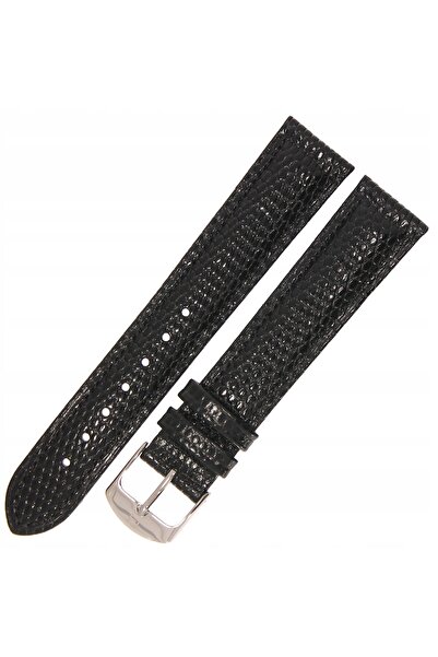 NO BRAND HORIDO 0065 - NEGRU - 18mm - Curea de ceas din piele texturată