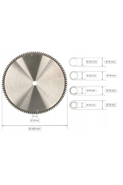 NO BRAND Lamă de ferăstrău circular de 450 mm pentru lemn, lamă Widia ⌀ 30 MM...