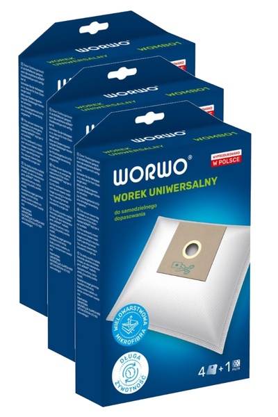 NO BRAND Saci sintetici universali Worwo PerfectBag pentru aspirator 12 bucăț...