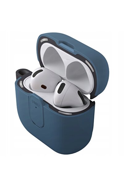 uniq Husă Clyde pentru AirPods 4 cu blocare, albastră