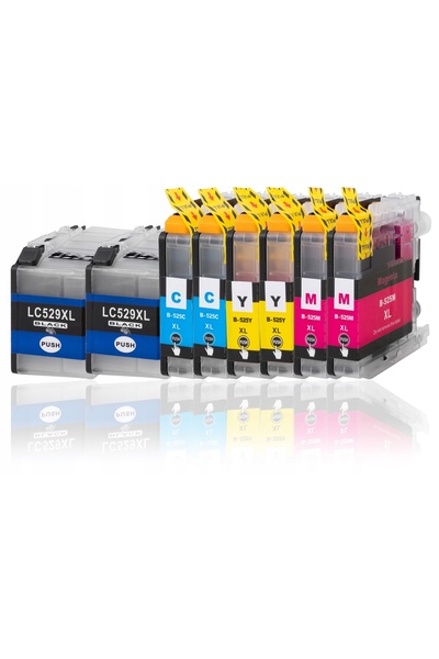NO BRAND 2x SET CERNEALĂ CMYK PENTRU BROTHER DCP-J105 LC529/525