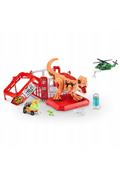 Zuru ROBO ALIVE - dinozaur în cușcă + elicopter 3+