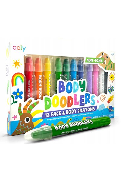 Ooly Body Doodlers 12 Culori Creioane Retractabile pentru Pictură pe Față și ...