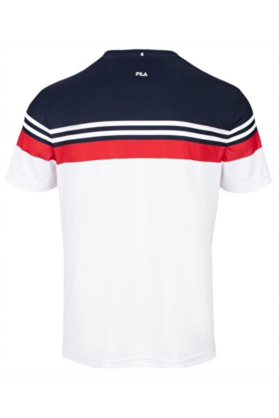 FILA Tricou de tenis Malte alb-albastru marin r.L.