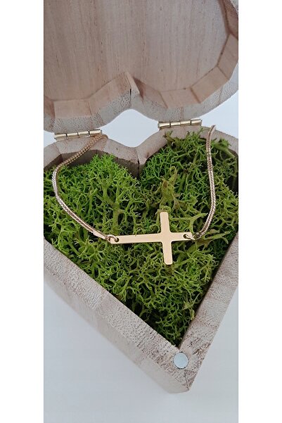 NO BRAND Brățară de aur cu cruce, stil celebritate, argint 925