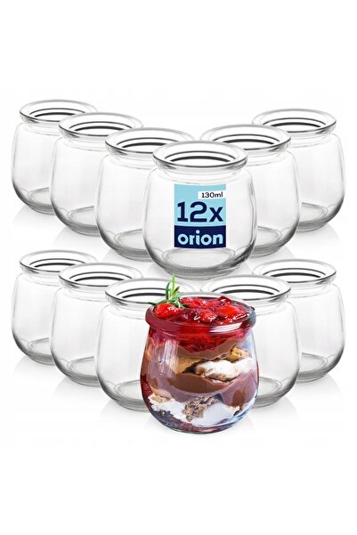 Orion 12x Borcane de sticlă, recipiente, pahare pentru iaurt și desert, 130ml