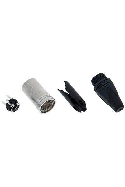NO BRAND WTYK MICROFON XLR MASCUL 3 PINI ARGINTIU NEUTRIK NC3MXX - PACHET DE 4