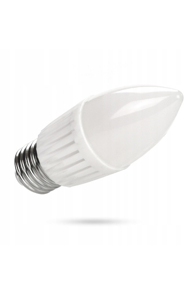 NO BRAND 5x Bec LED tip lumânare C37 E27 10W 800lm 6000K ALB RECE