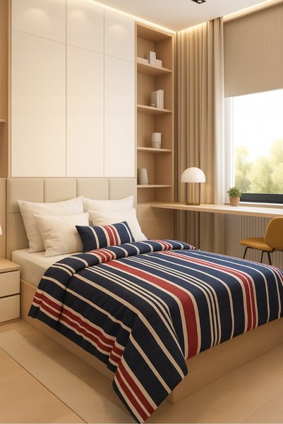 NO BRAND Lenjerie de pat 140x200 din bumbac pentru copii, set de lenjerie de ...