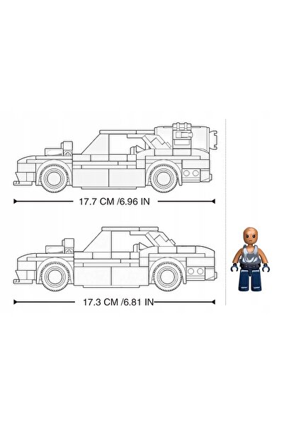 Sluban Set de construcție 328EL, mașină de curse din cărămizi model