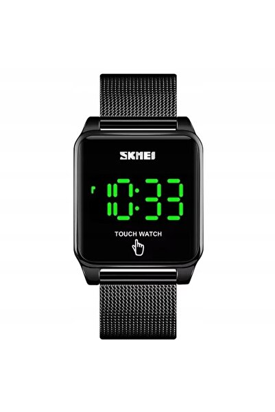 Skmei Ceas bărbătesc / brățară / electronic / LED / negru / auriu