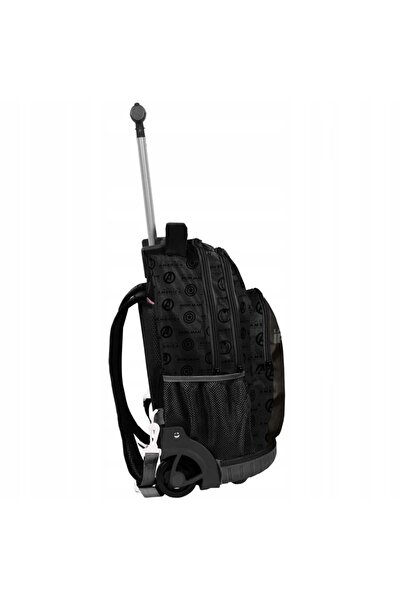 NO BRAND Rucsac școlar cu roți Marvel Avengers Negru