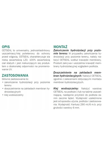 NO BRAND Adeziv pentru fixarea benzii de bentonită