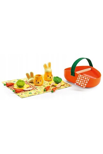 djeco Coș de picnic cu accesorii pentru copii de la 3 ani în sus