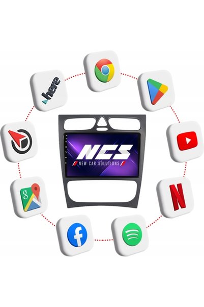NO BRAND RADIO AUTO NCS ZQ9 MERCEDES-BENZ W203 2000-2007 ANDROID 8GB LTE