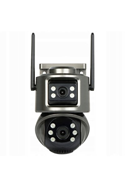 NO BRAND FORCE CAMERĂ DUBLĂ WIFI 6 MPX PTZ Onvif ICSee EXTERIOARĂ ROTATIVĂ CU...