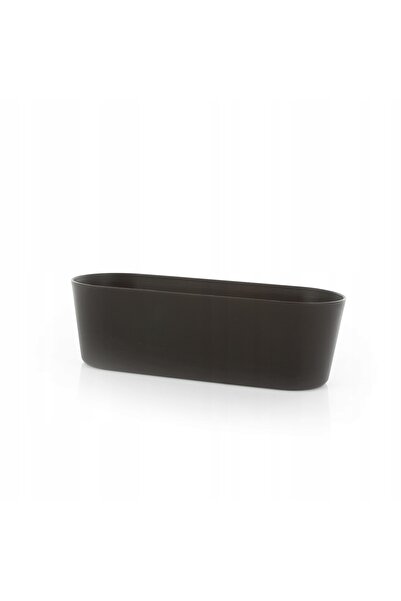 NO BRAND Capac negru dreptunghiular, Flori alungit 36x14/11, ghiveci îngust e...