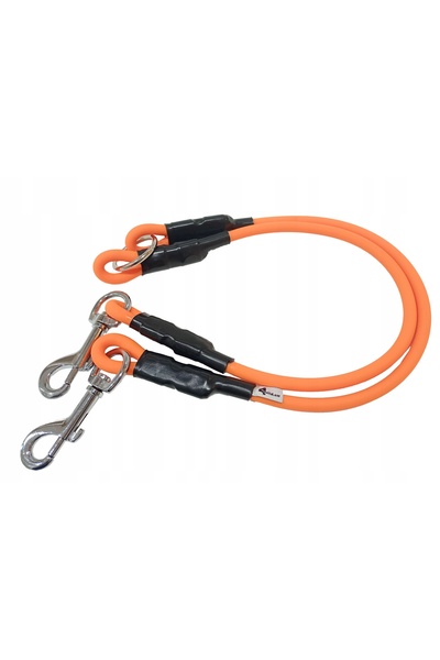 NO BRAND 4WILD BioThane Splitter Dublu Nicker 2 x 8 mm 60 cm - Portocaliu