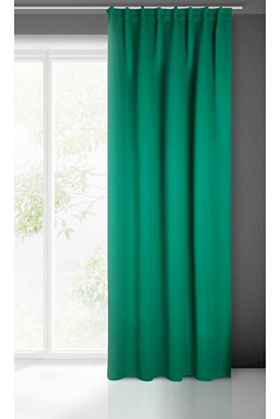 NO BRAND PERDEA GATA DE INSTALAT MILAN CU BANDĂ ADEZIVĂ 140X300 CM VERDE ÎNCHIS