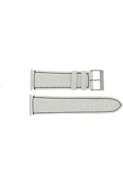 Nautica Curea de ceas din piele albă cusută A19567G 24 mm