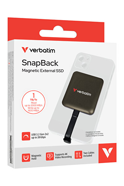 Verbatim Disc SSD de 1TB MagSafe USB-C 2000/1800 MB/s Magnetic pentru telefon