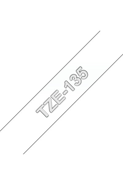 Brother Bandă adezivă pentru TZe-135, 12mm, 8m, transparentă, cu inscripții albe