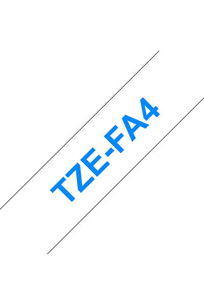 NO BRAND Brother TZe-FA4 18mm 3m alb pe negru bandă de transfer termic originală