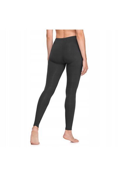 NO BRAND Colanți de damă, pantaloni lungi, din bumbac, LA40-133, Grafit L