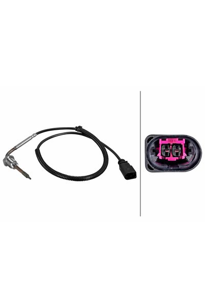 Hella 6PT 010 376-801 Senzor de temperatură a gazelor de eșapament Audi MAN V...