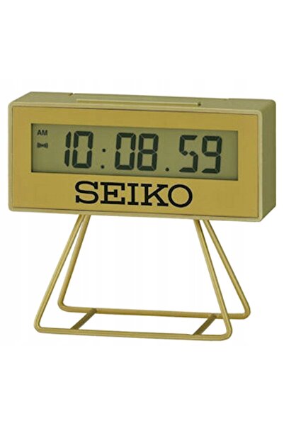 NO BRAND SEIKO QHL062G Ceas de birou auriu, cronometru și cronometru digital