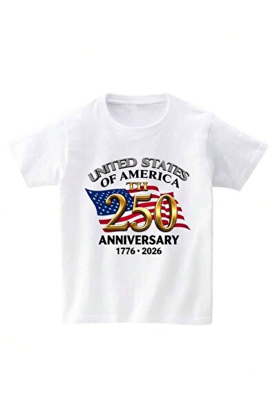 2BIR Unisex Casual Short-Sleeve T-Shirt, USA 250th Patriotic Edition 1776-202...