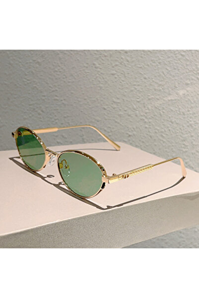 Choice3 Green Fashion Ocean Lenses Oval Sunglasses Women Men Metal Frame Bran...