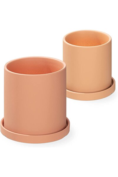 Navaris Ceramic Plant Pot - Σετ με 2 Κεραμικές Γλάστρες / Κασπώ / Ζαρντινιέρε...