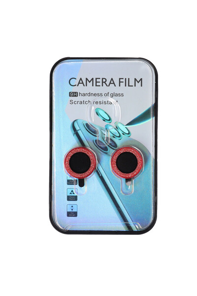 SEP Protectie sticla camera foto Diamonds Metal Apple iPhone 14 Rosu