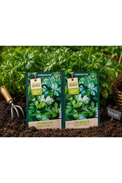 gardenline Σετ 2 φακελίσκων με σπόρους πράσινου μαϊντανού Einfache Schnitt 3