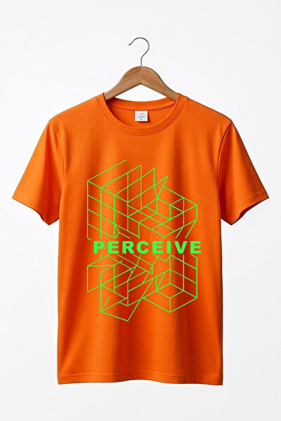 The Baski Perceive Written Geometric Neon Patterned Graphic Printed Y2K Stree...