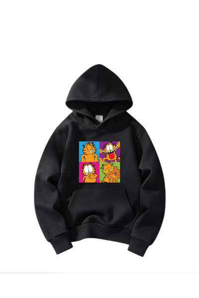 haha Oversize Hooded Garfield Sweatshirt for Kids