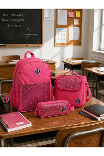 U.S. Polo Assn. School Backpack Glitter Travel Daily Bag Lunch Bag Pen Holder...