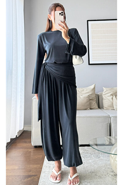My Blog Anthracite Accessory Detailed 3-Piece Modal Set - 5177