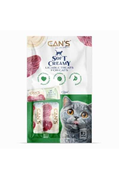 can's Can's Biftekli Kedi Ödül Maması Dana Etli Krema Kedi Ödül Maması 5 x 15 gr