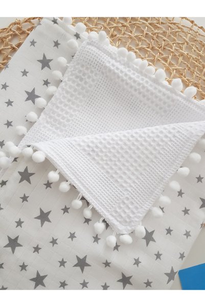 artıbebe Starry Double Layer Baby Blanket |   100% Cotton |   Baby Swaddle, Nursing Cover, Newborn