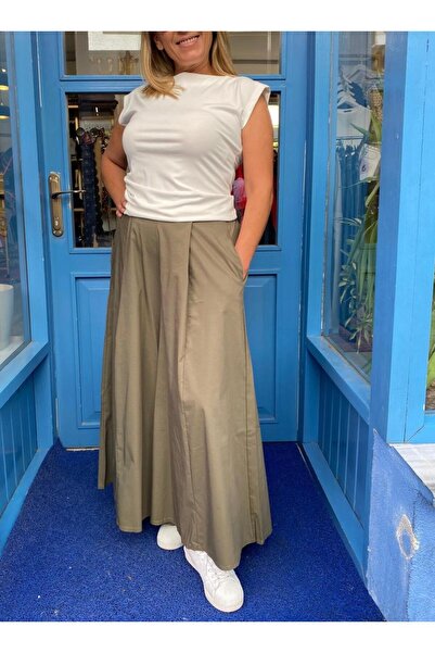 Qualia Butik Women's 100% Cotton Trouser Skirt