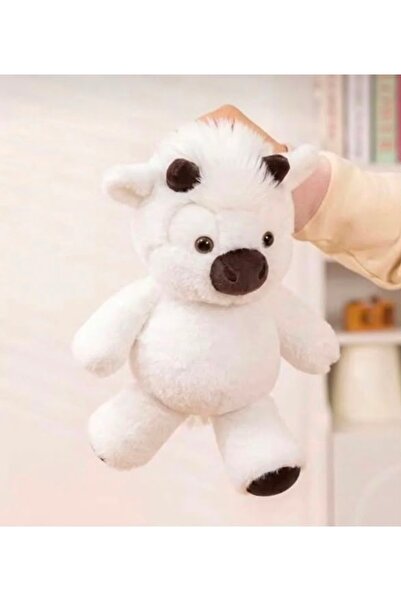 SHAMİRA Koşan inek 30 cm beyaz renk sevimli peluş inek corci