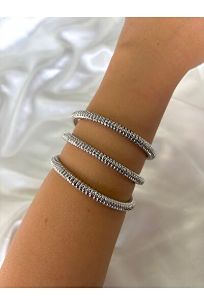 Eylülün Takısı Women's Silver Color Wrapped Design Bracelet