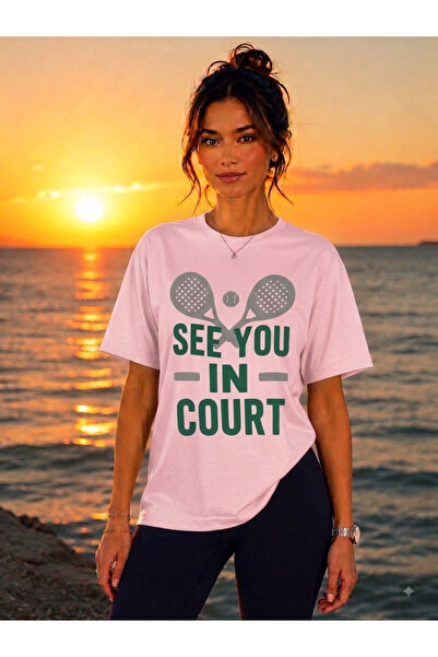 VODEXA Tricou unisex supradimensionat cu imprimeu tenis, 100% bumbac, cu tema...