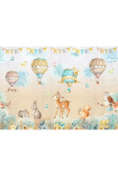 VIODESIGN Fototapet Copii, autoadeziv, Animale Baloane, multicolor,200x300 cm...