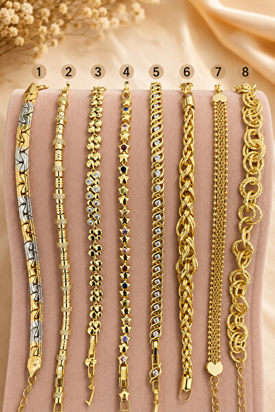 XUPİNGS JEWELRY Xuping Kadın 14K Altın Kaplama Renk Bileklik – Kararmaz Şık T...