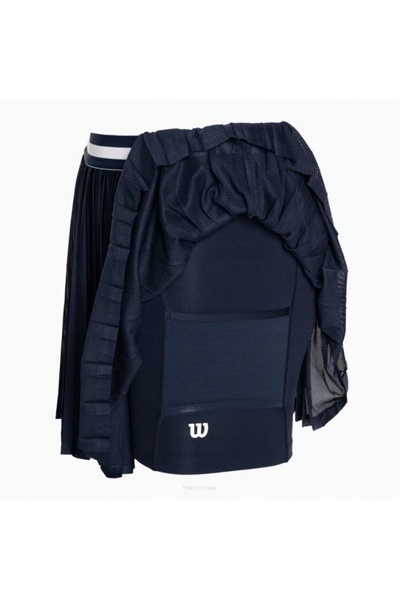 Wilson Fustă de tenis plisată Team, bleumarin, XS