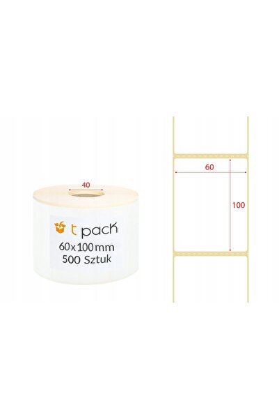 NO BRAND ETICHETE THERMOBILE ALBE 60x100 mm 500 BUC ZEBRA