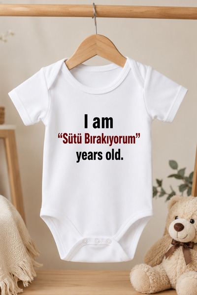 Pamuk Saray Organic 100% Cotton Milk Drop Printed Short Sleeve Baby Bodysuit ...